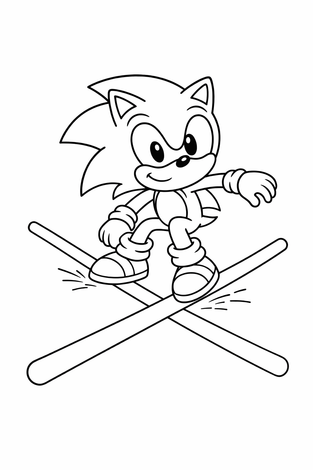 Sonic switching rails mid-grind