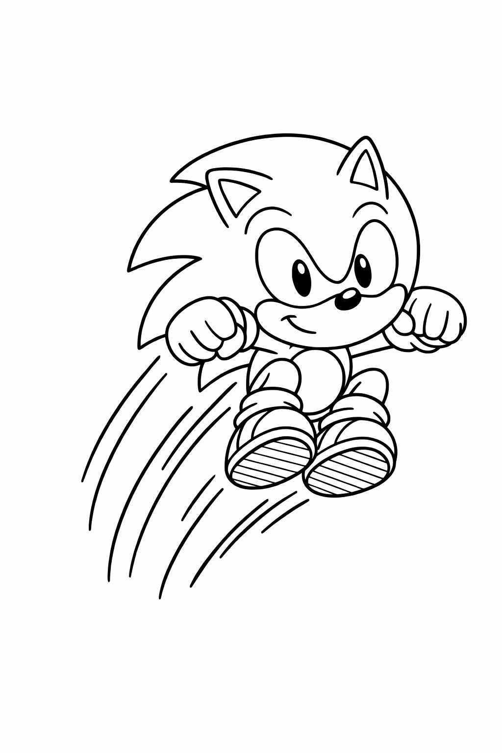 Sonic doing a jump dash