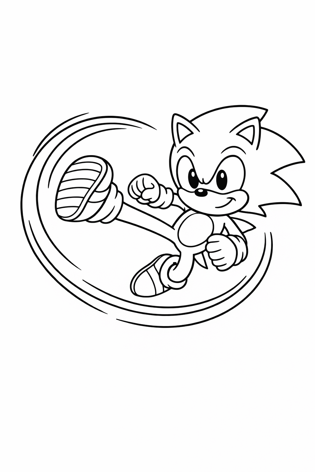 Sonic using loop kick