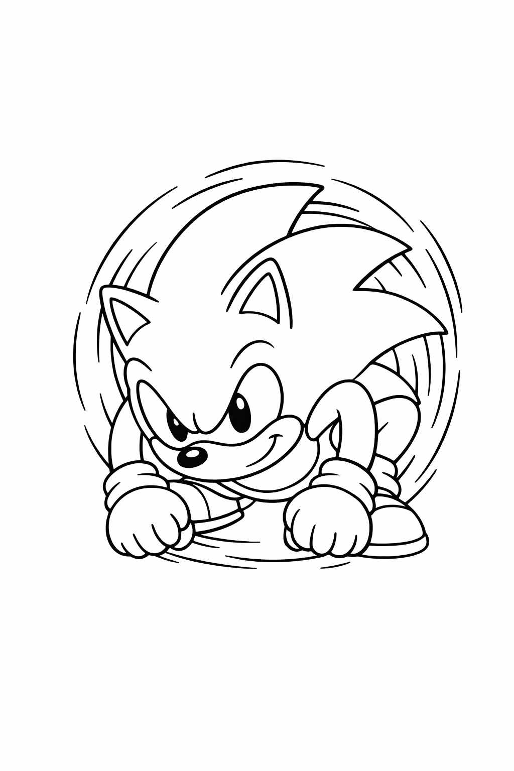 Sonic charging a spin dash