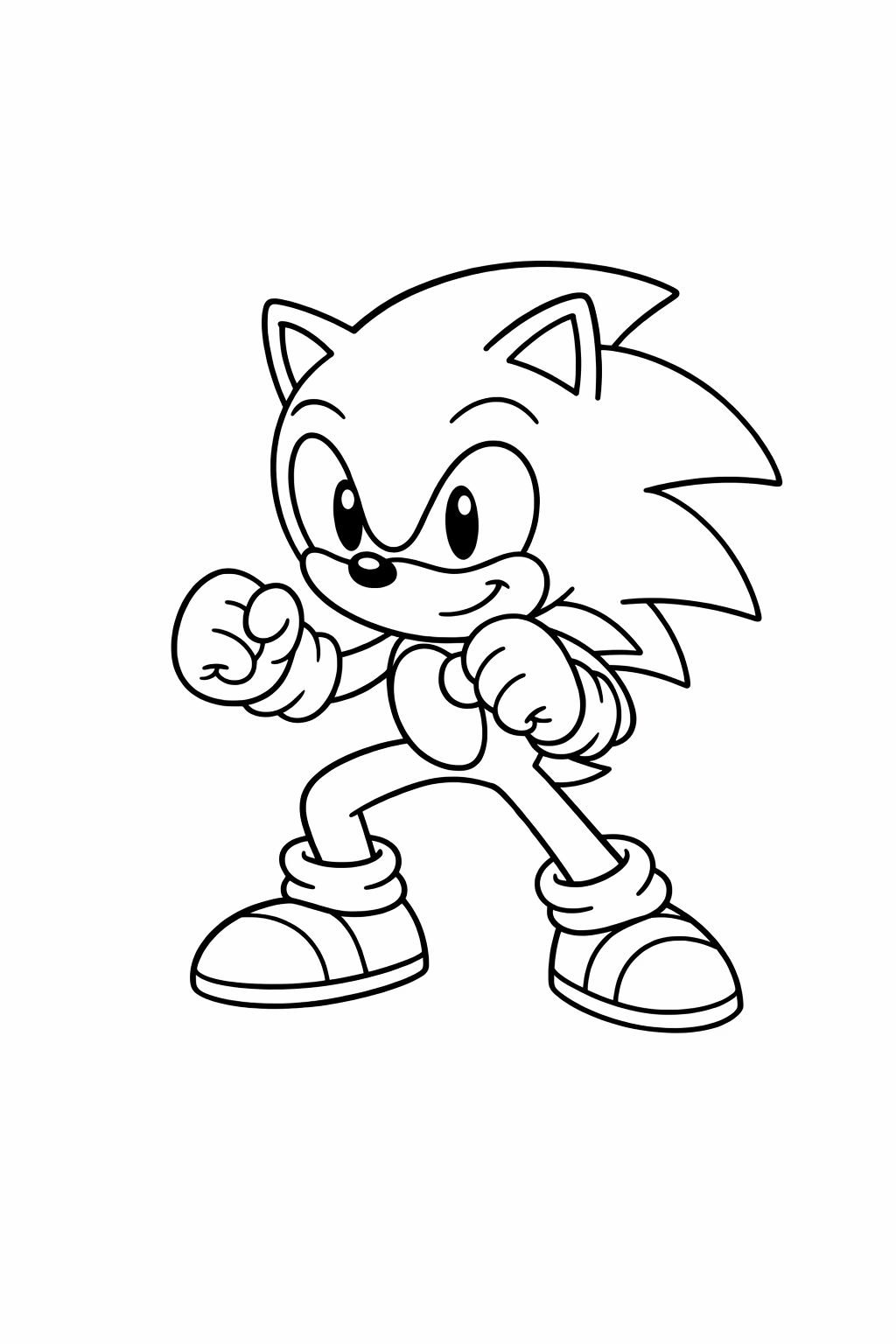 Sonic in a parry stance