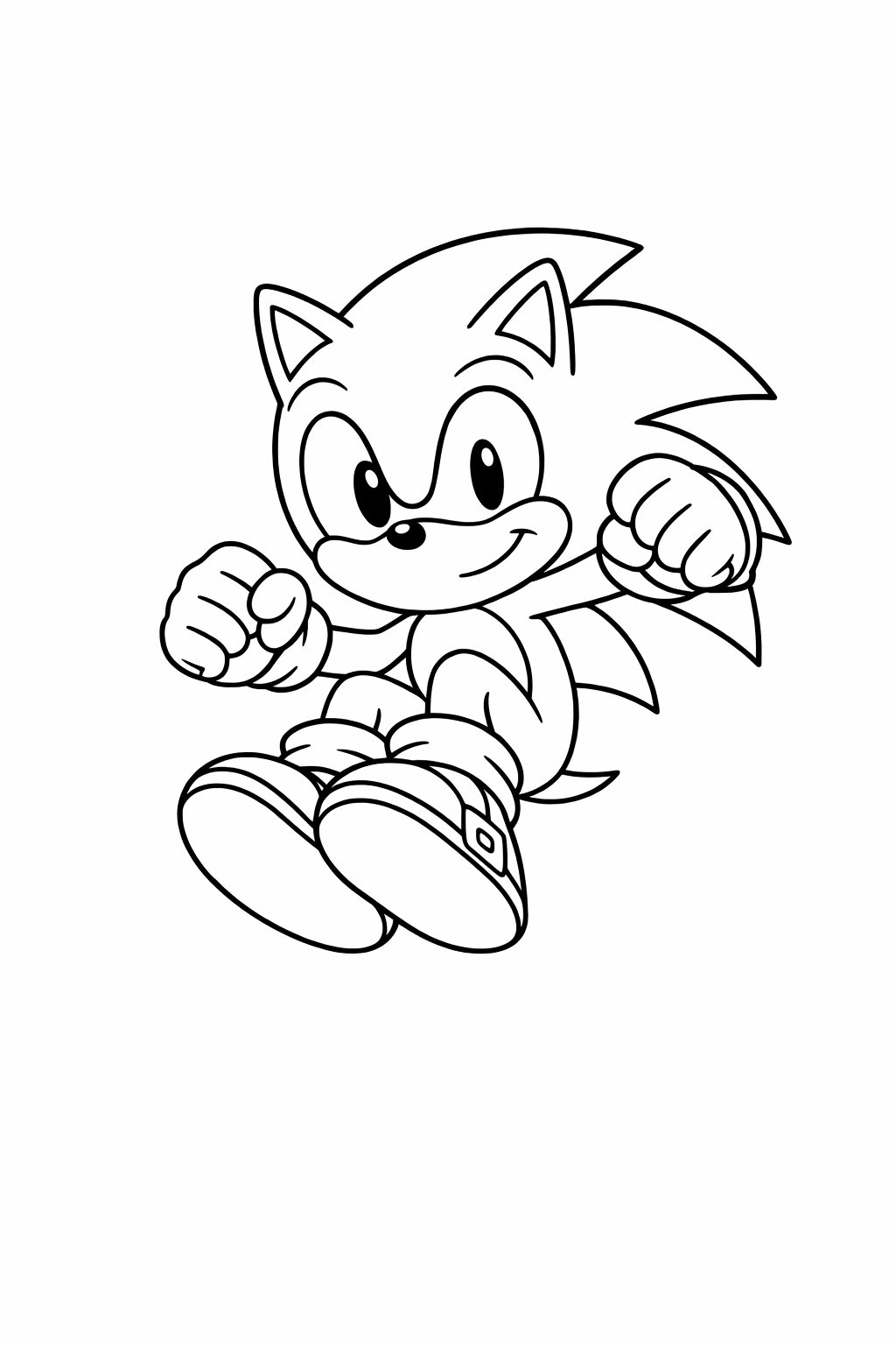 Sonic doing a spin jump