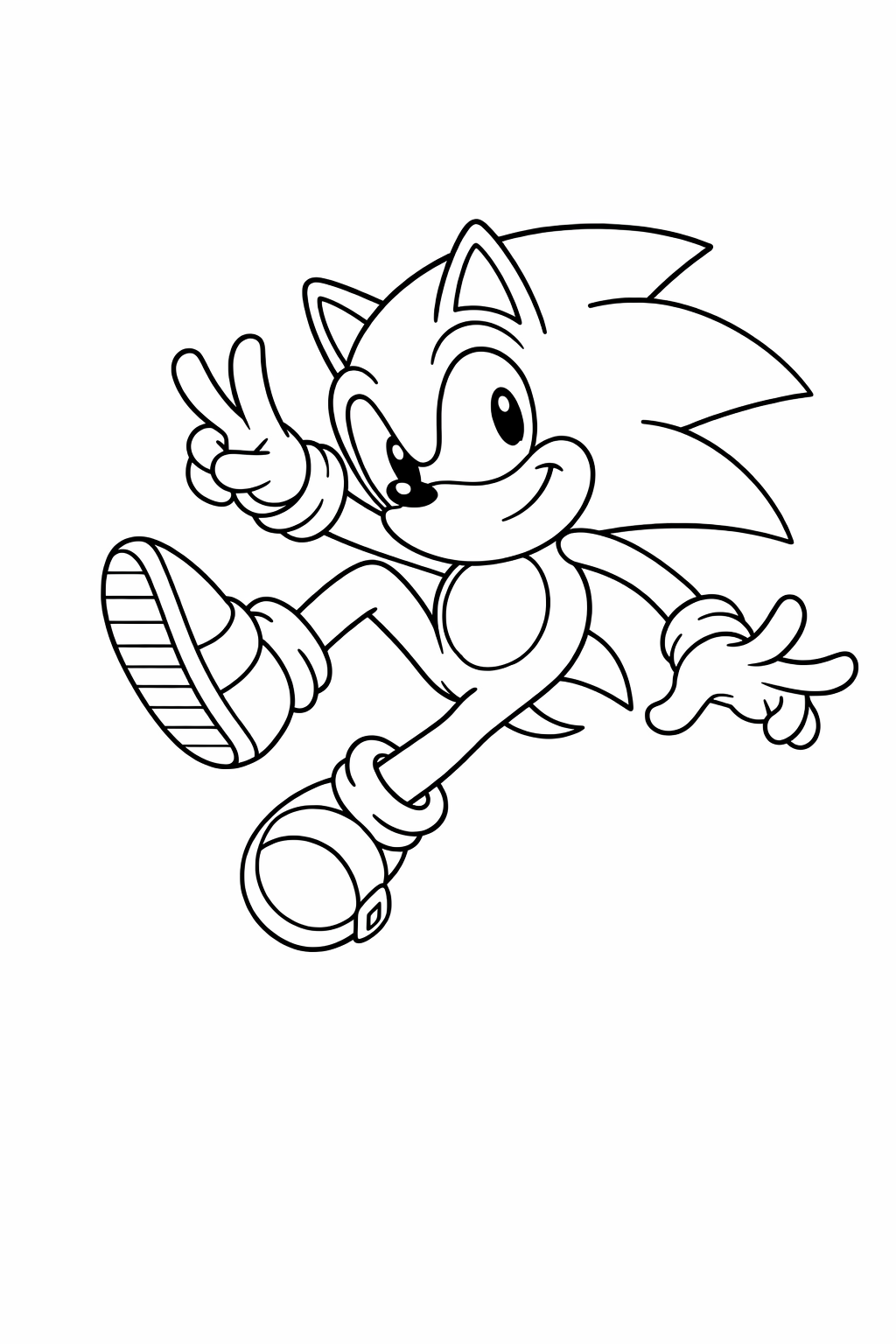 Sonic doing a midair trick