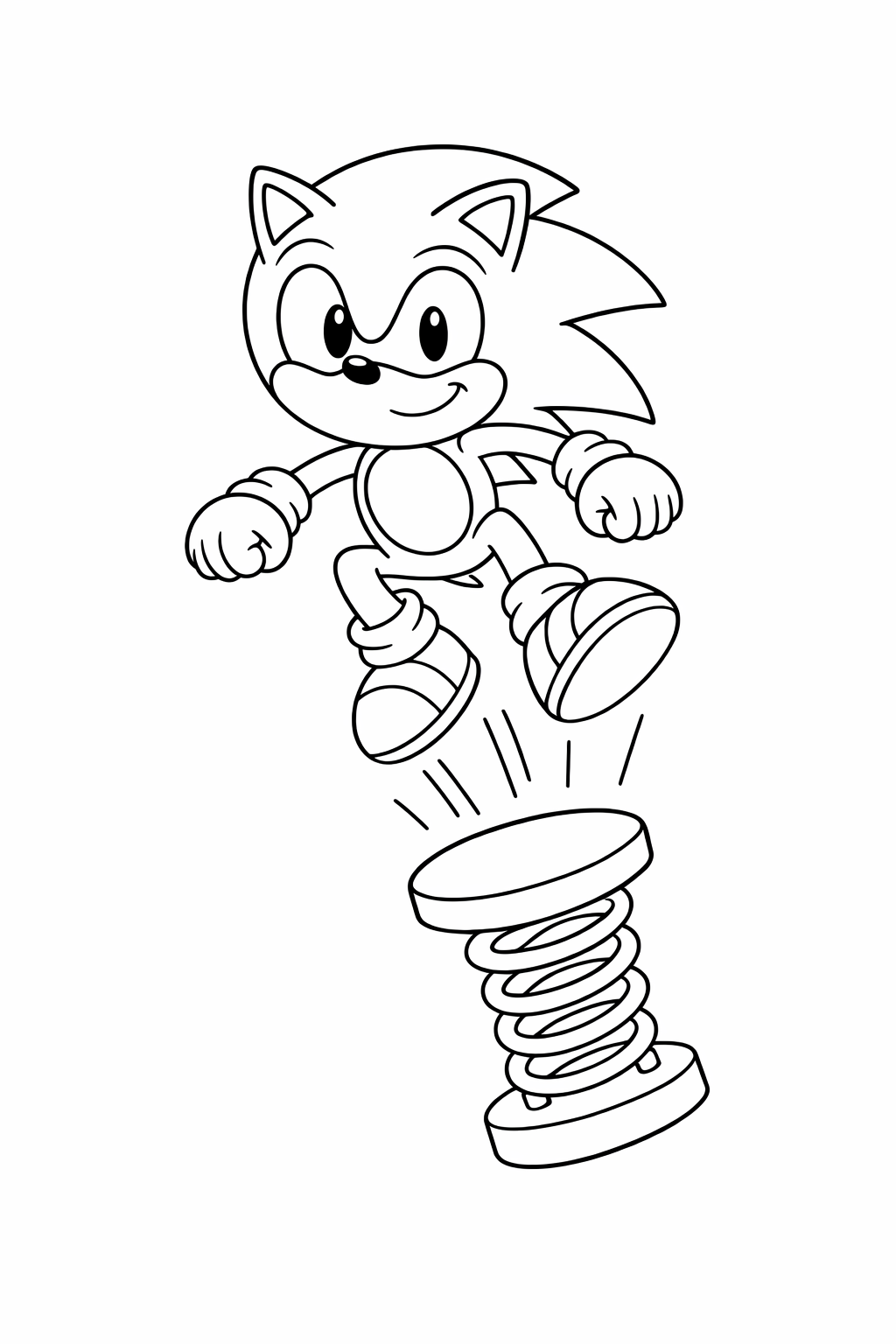 Sonic bouncing off a spring