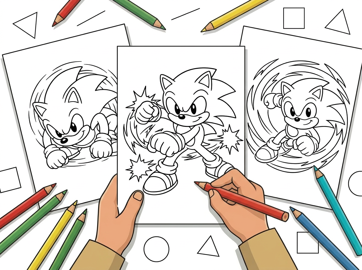39 Free Sonic Coloring Pages (Printable PDF) hero image before