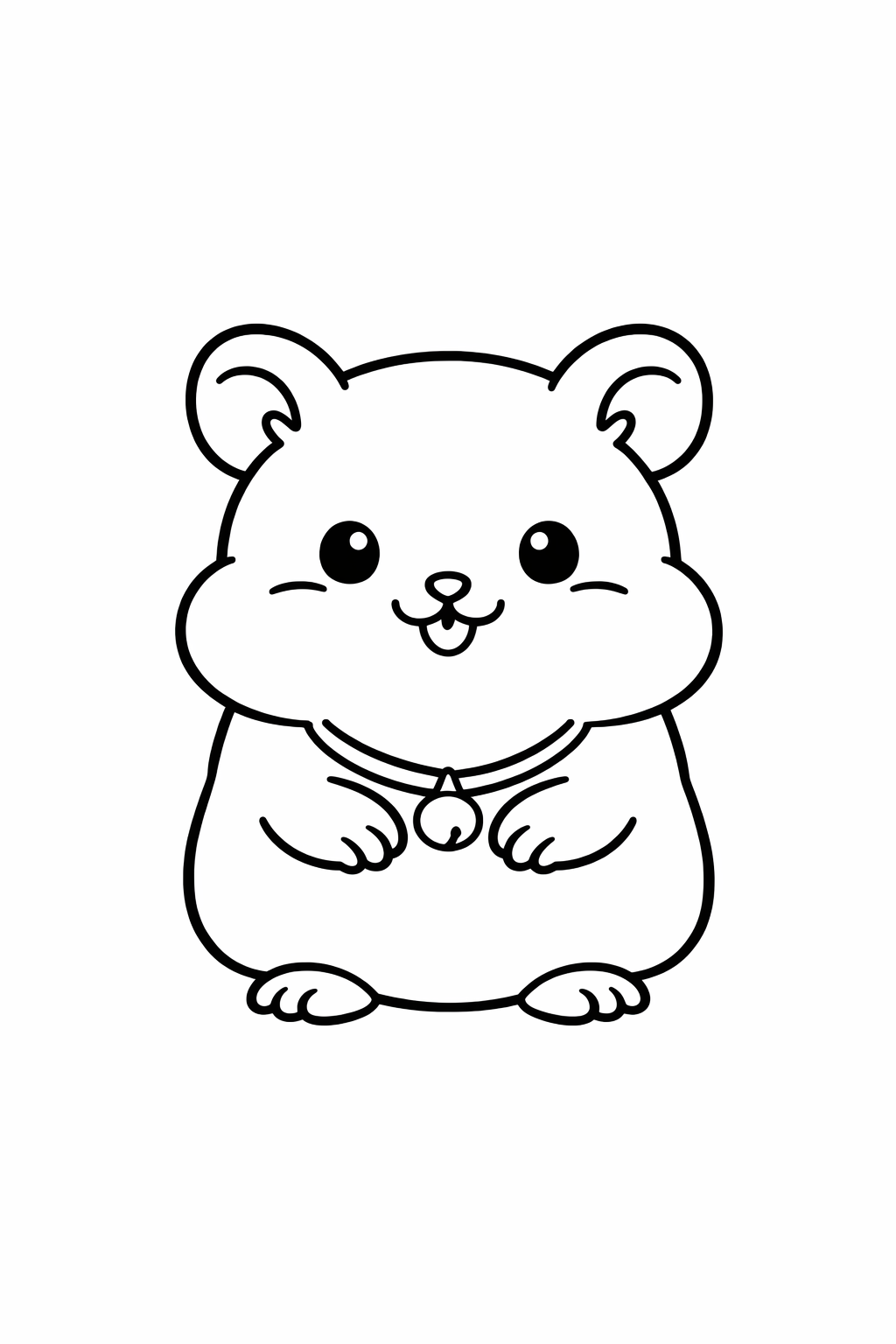 Baby hamster sitting