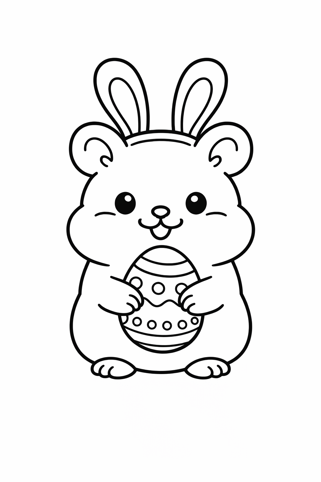 Easter hamster with an egg