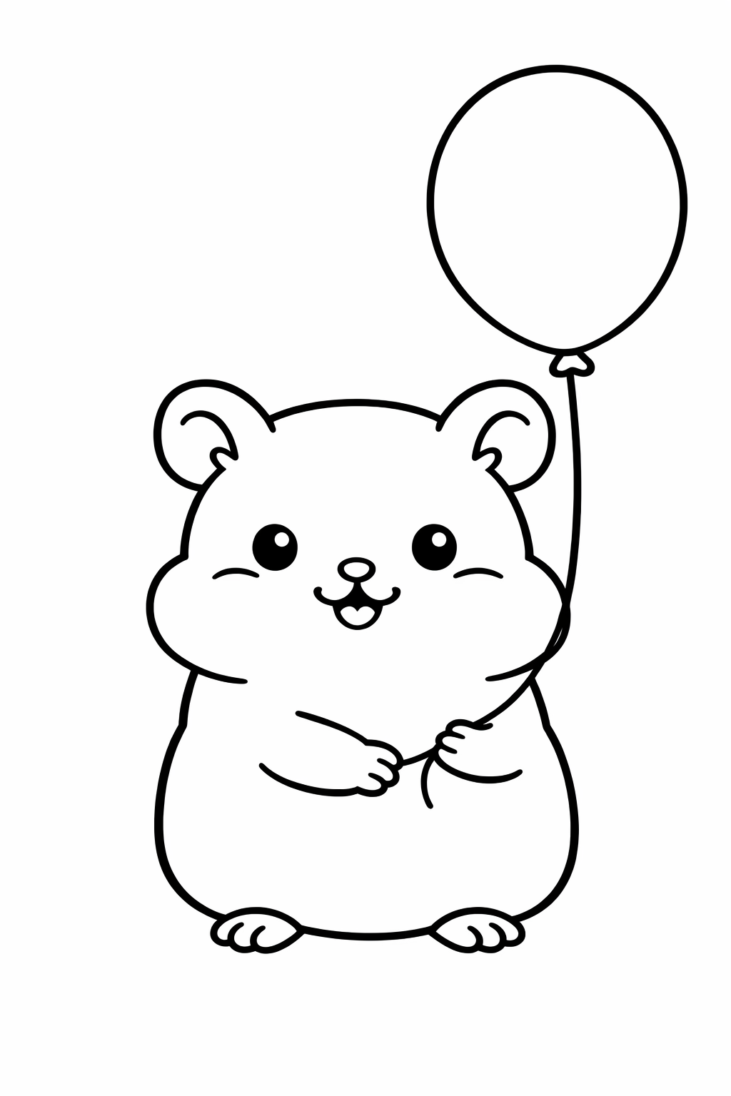 Hamster with a balloon