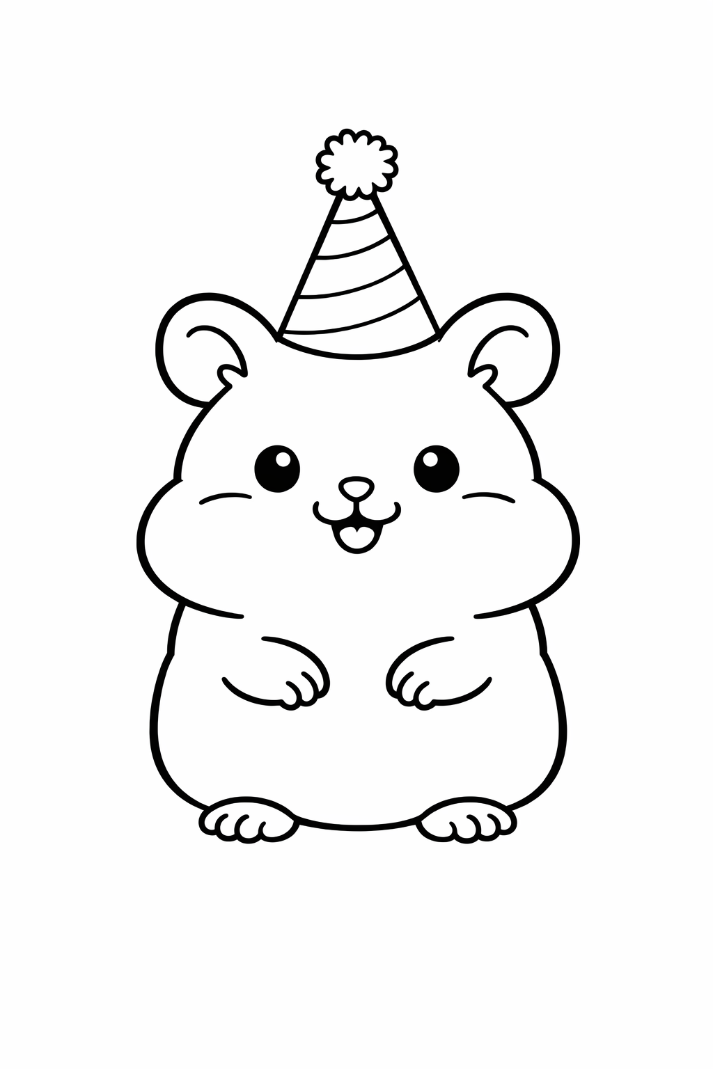 Hamster wearing a party hat