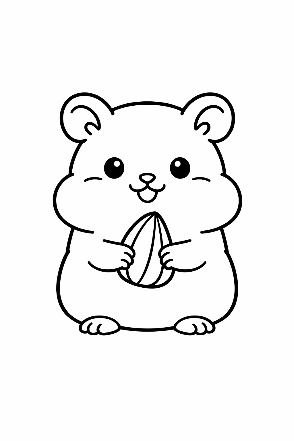 Hamster holding a sunflower seed