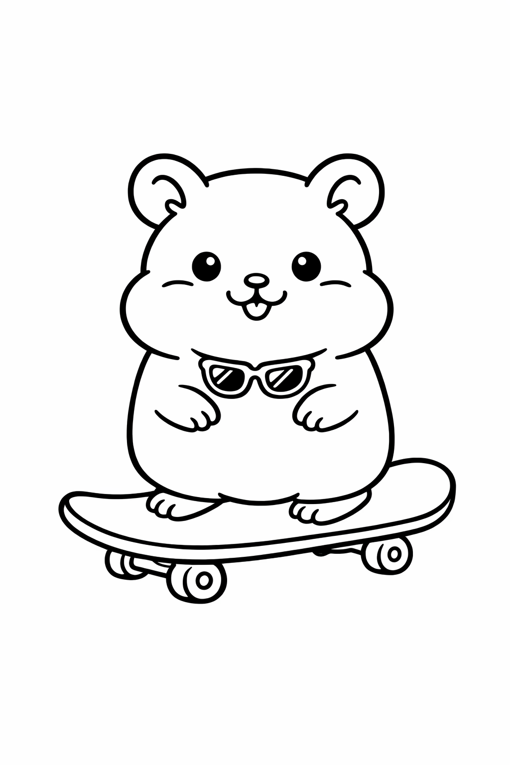 Hamster on a skateboard