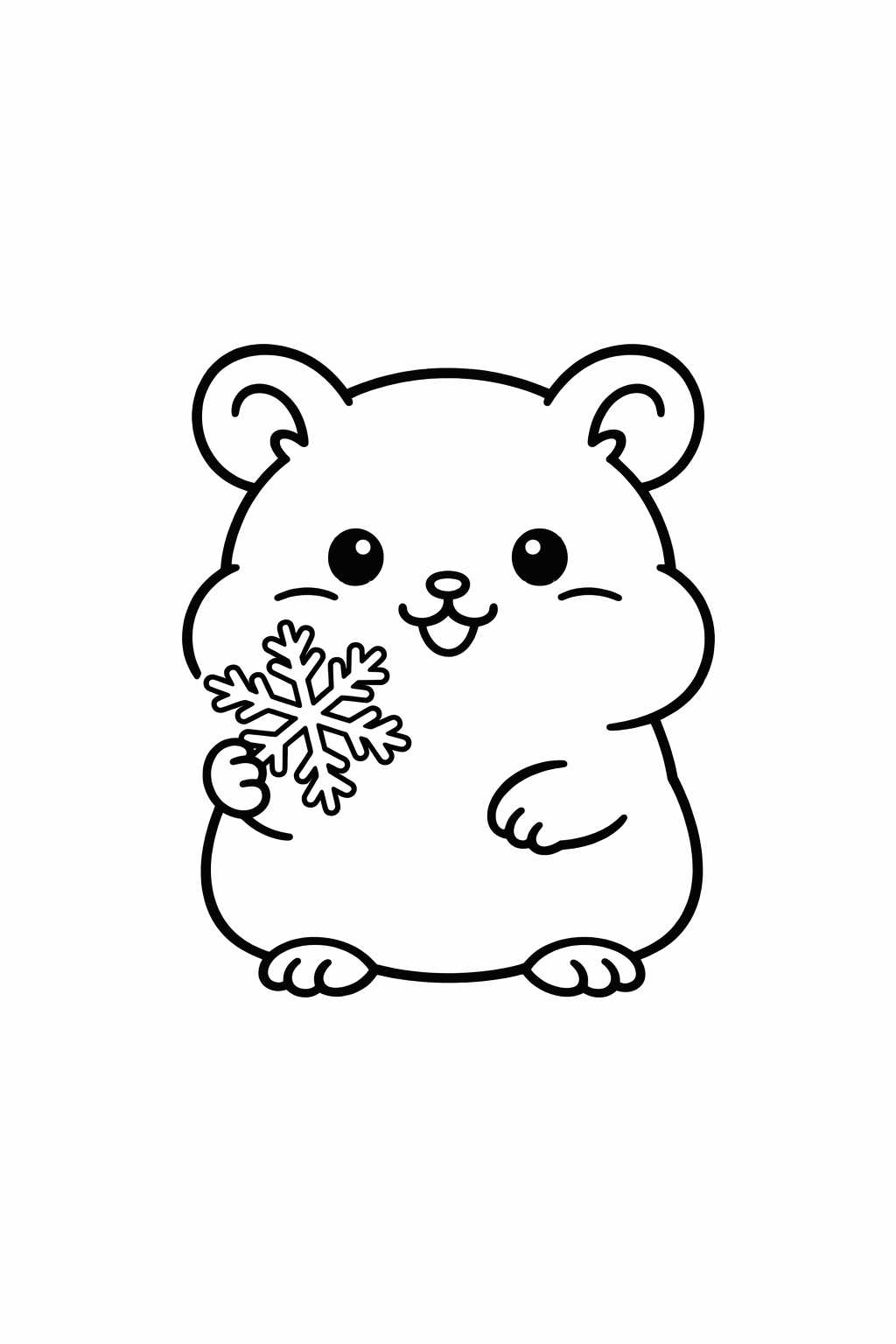 Hamster with a snowflake