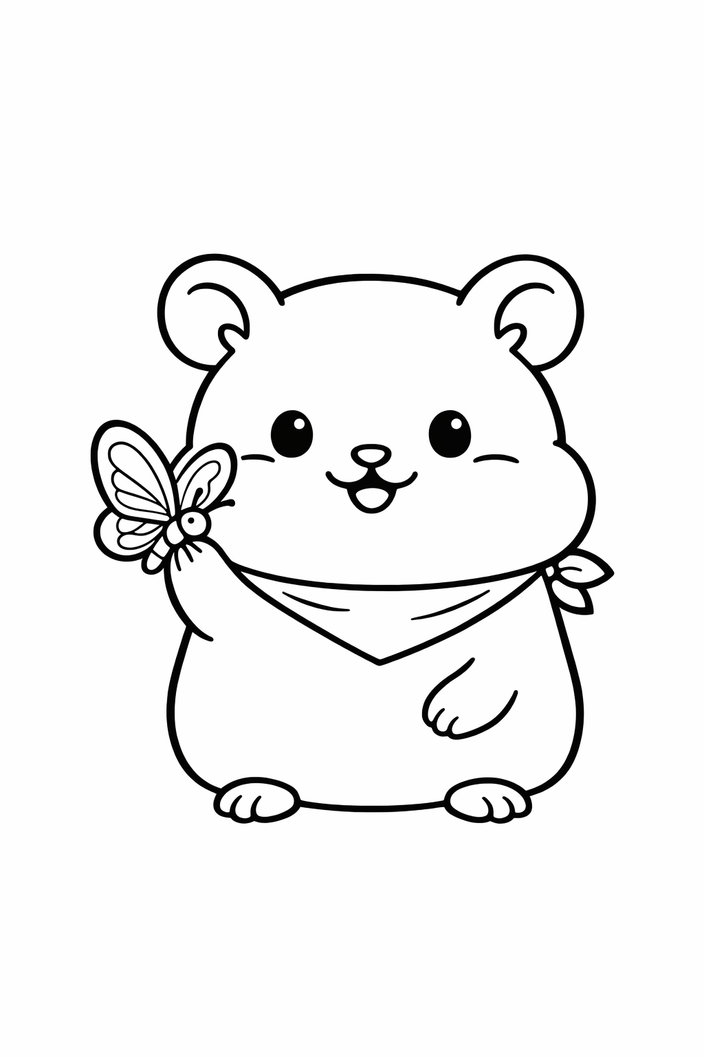 Hamster and a butterfly