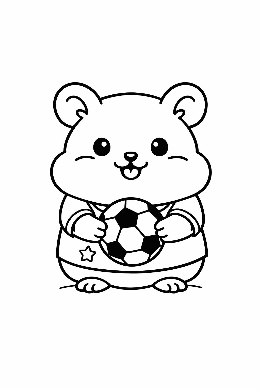 Hamster playing soccer