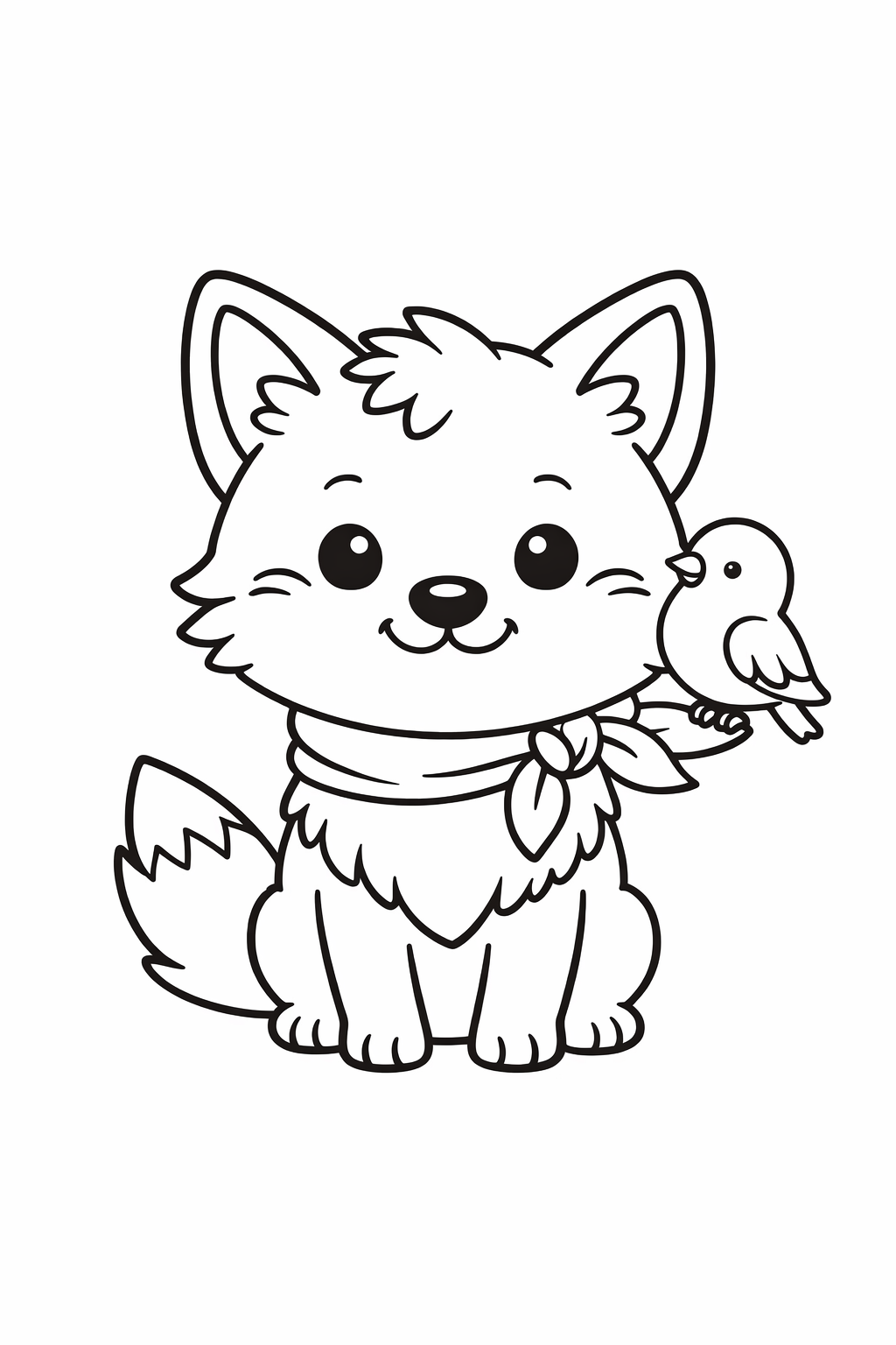 Wolf and Bird Forest Friend