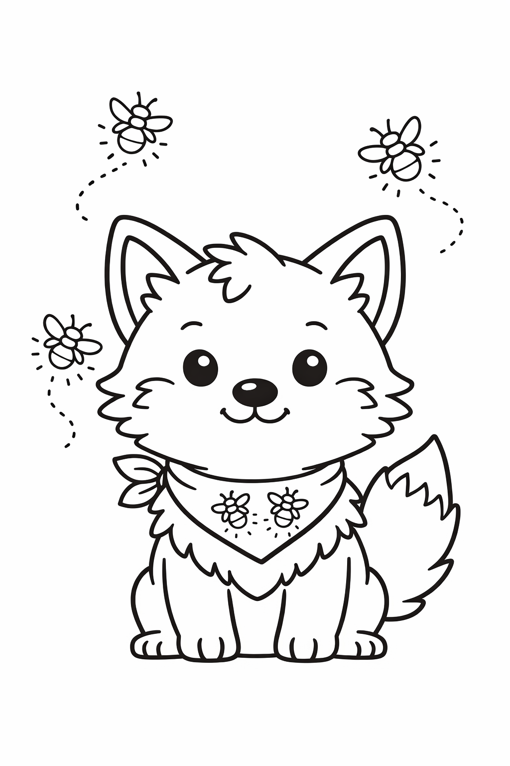 Wolf Cub Watching Fireflies