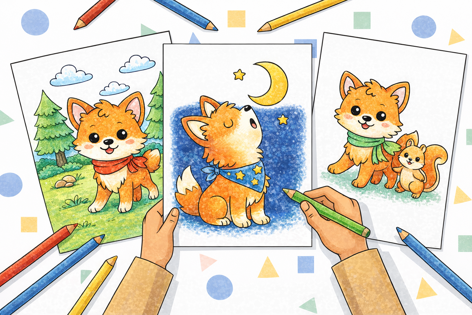 21 Easy Wolf Coloring Pages for Kids preview