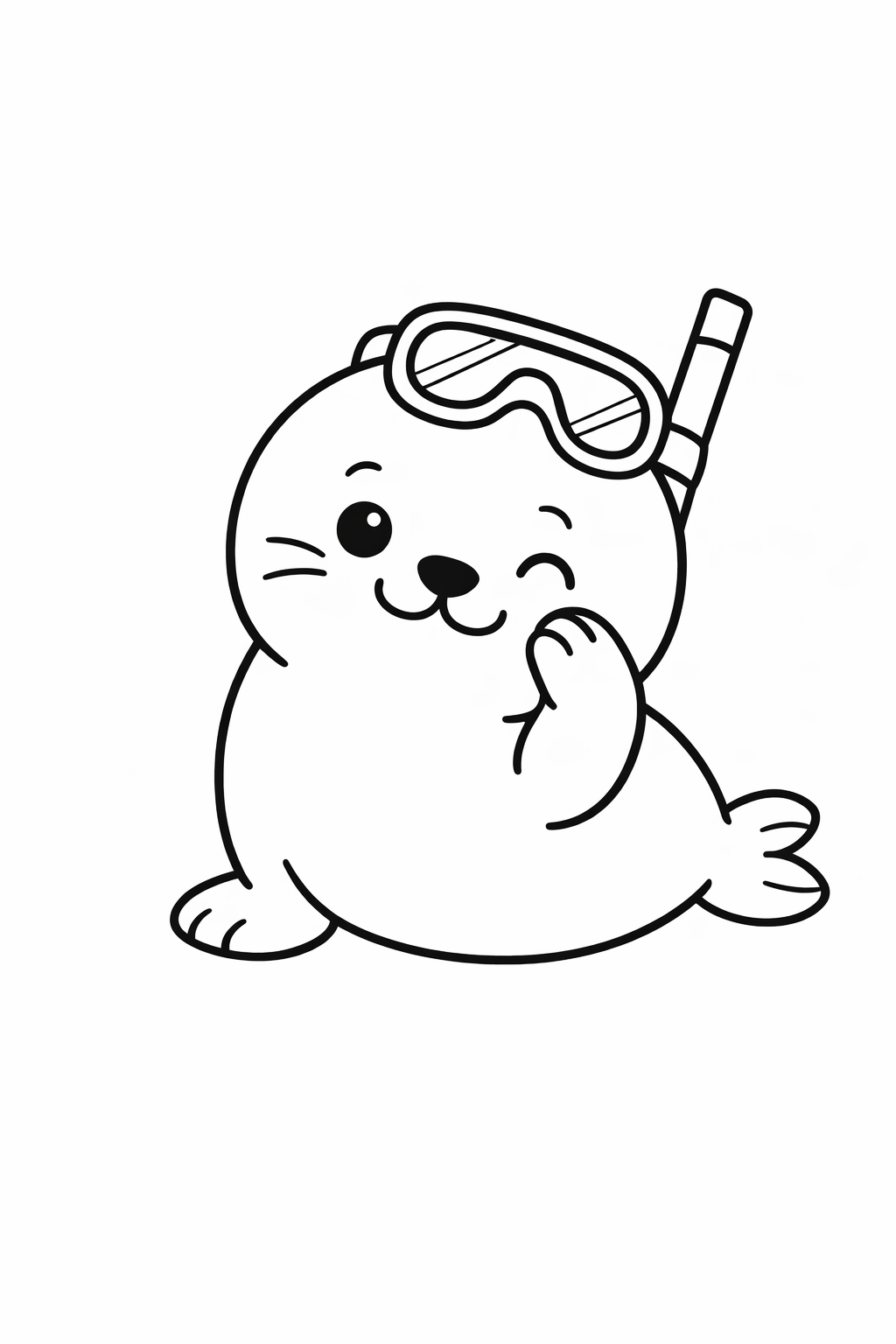 A cute seal scratching its cheek