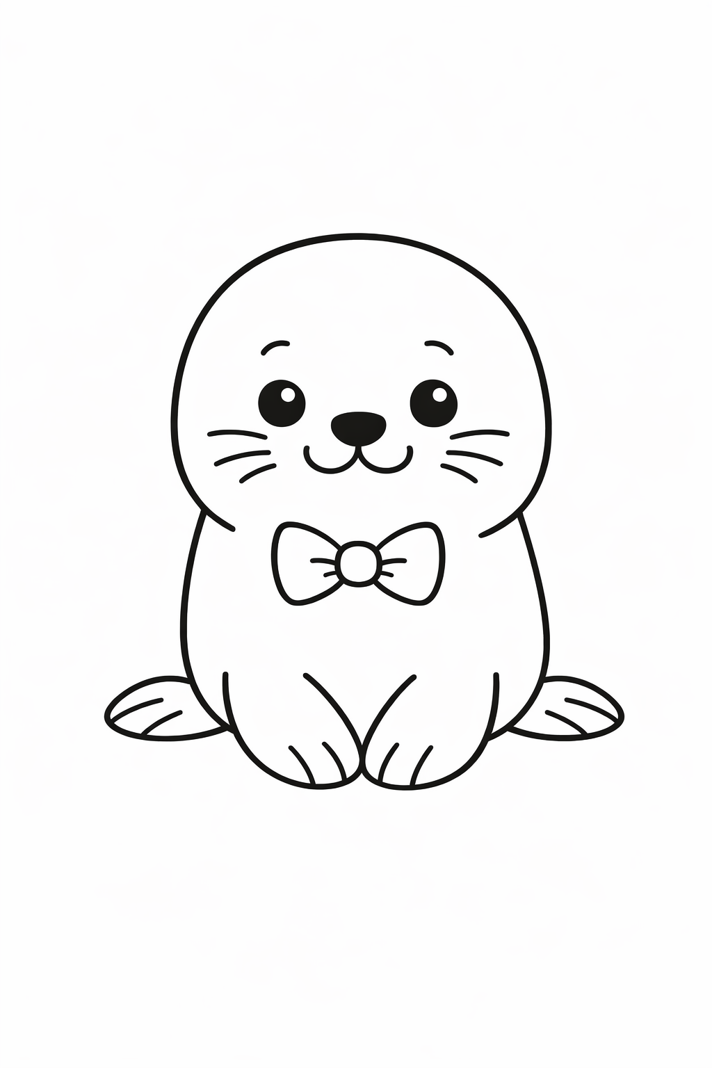 A cute seal with a little bow tie