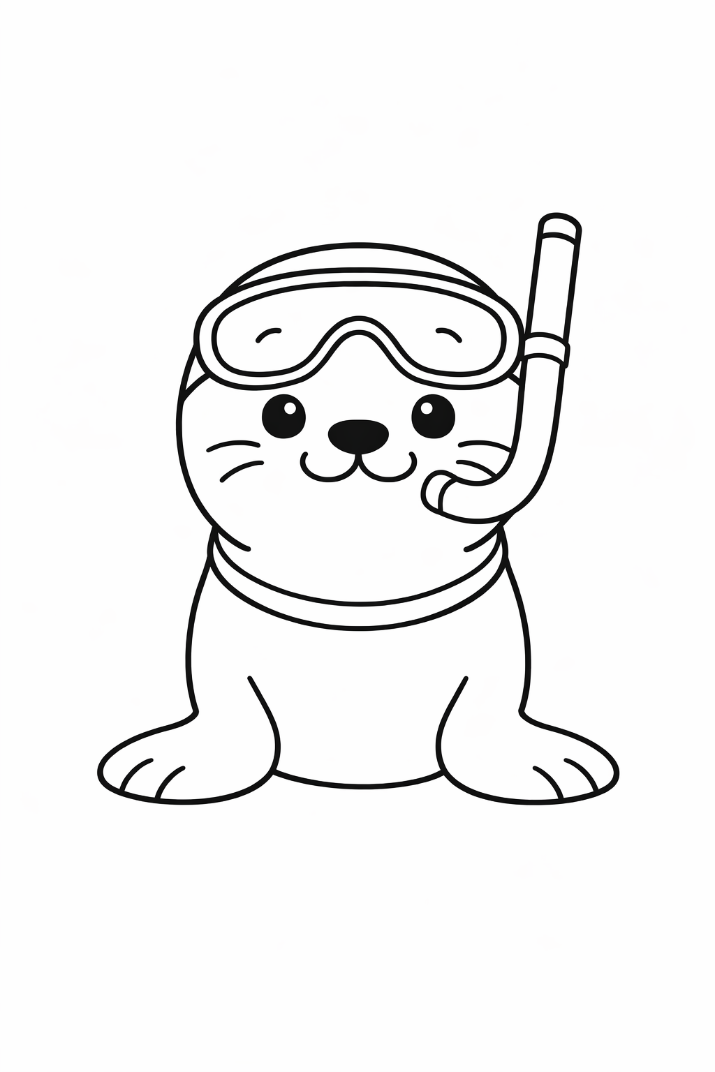 A cute seal lifting its head up