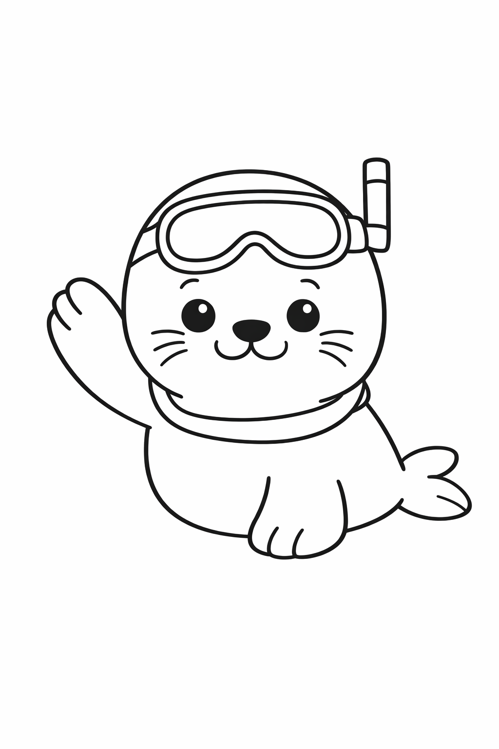 A cute seal waving one flipper