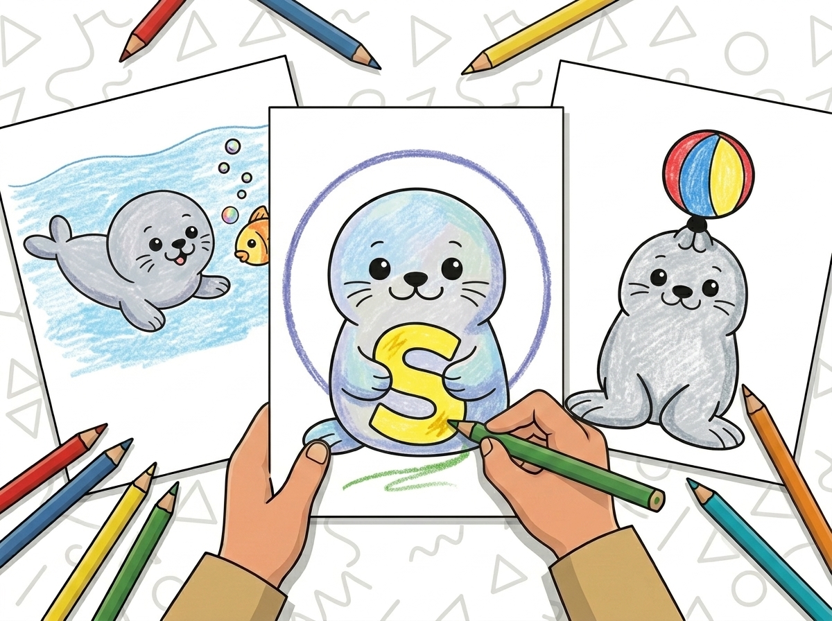 36 Easy Seal Coloring Pages (Free Printable PDFs) preview
