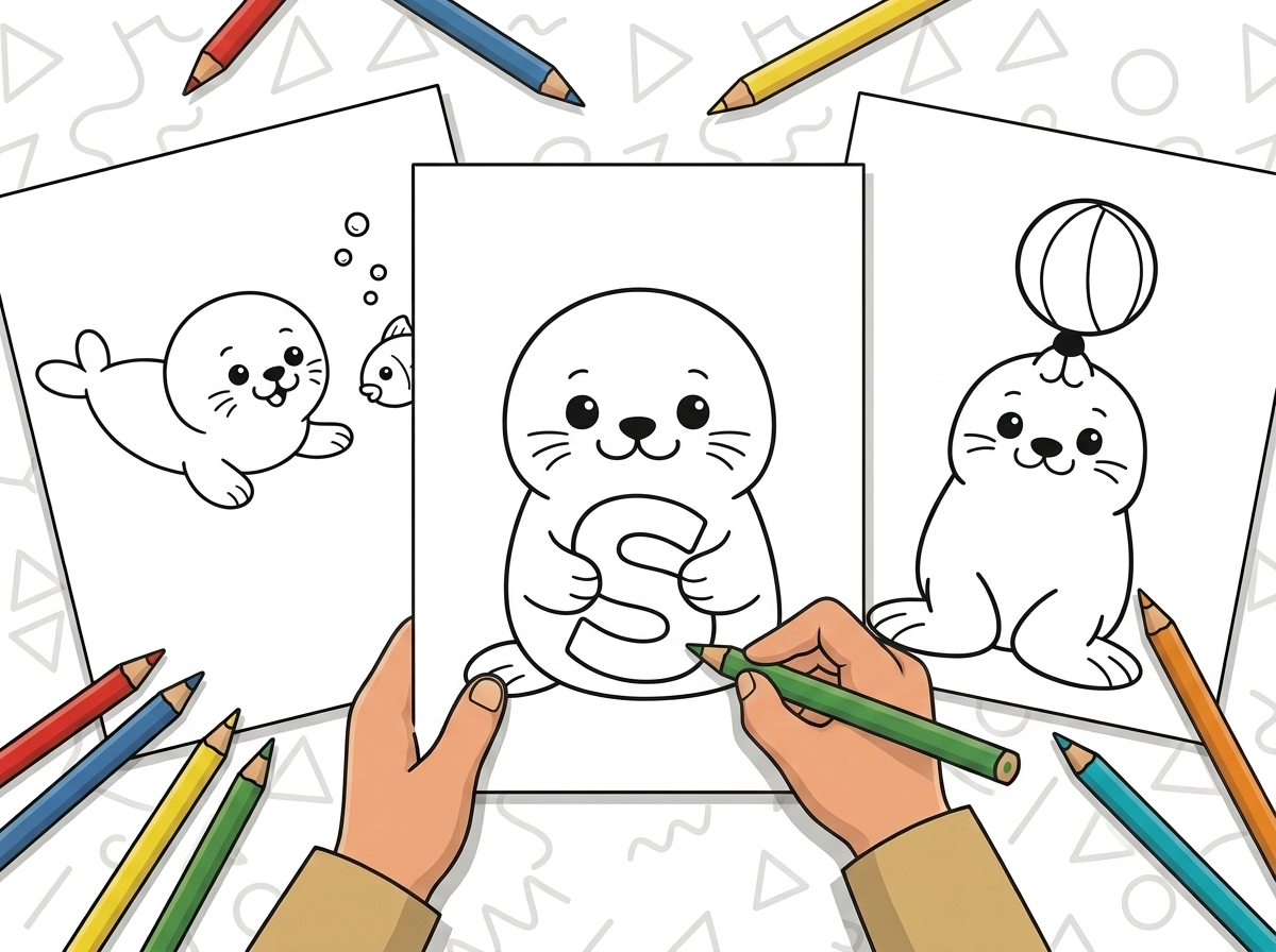 36 Easy Seal Coloring Pages (Free Printable PDFs) hero image before