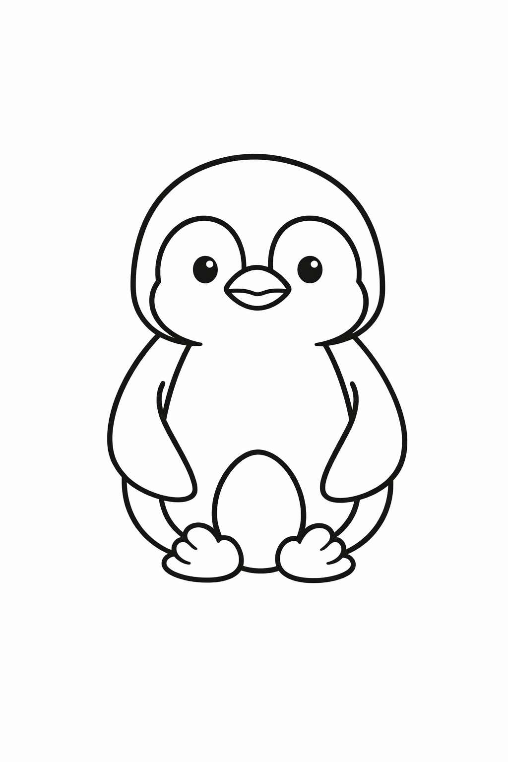 A cute emperor penguin balancing a single egg on its feet