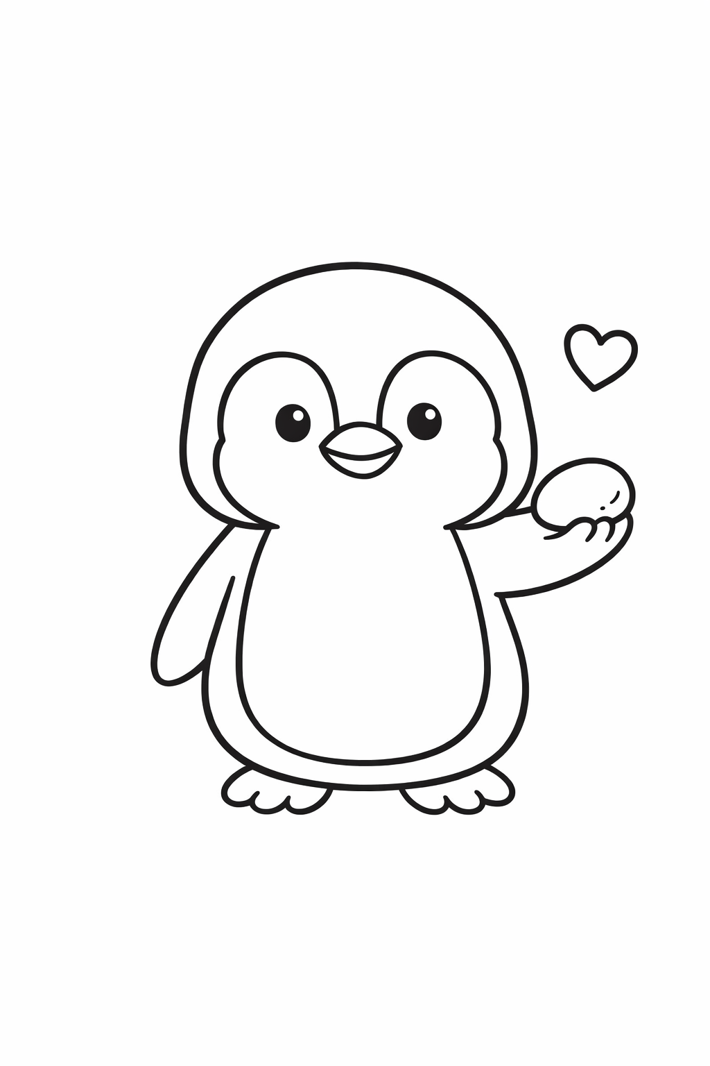 A cute penguin offering a smooth pebble to its mate