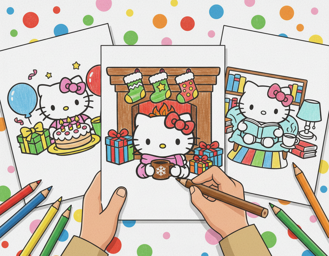 27 Hello Kitty Coloring Pages (Free Printable PDFs) hero image after