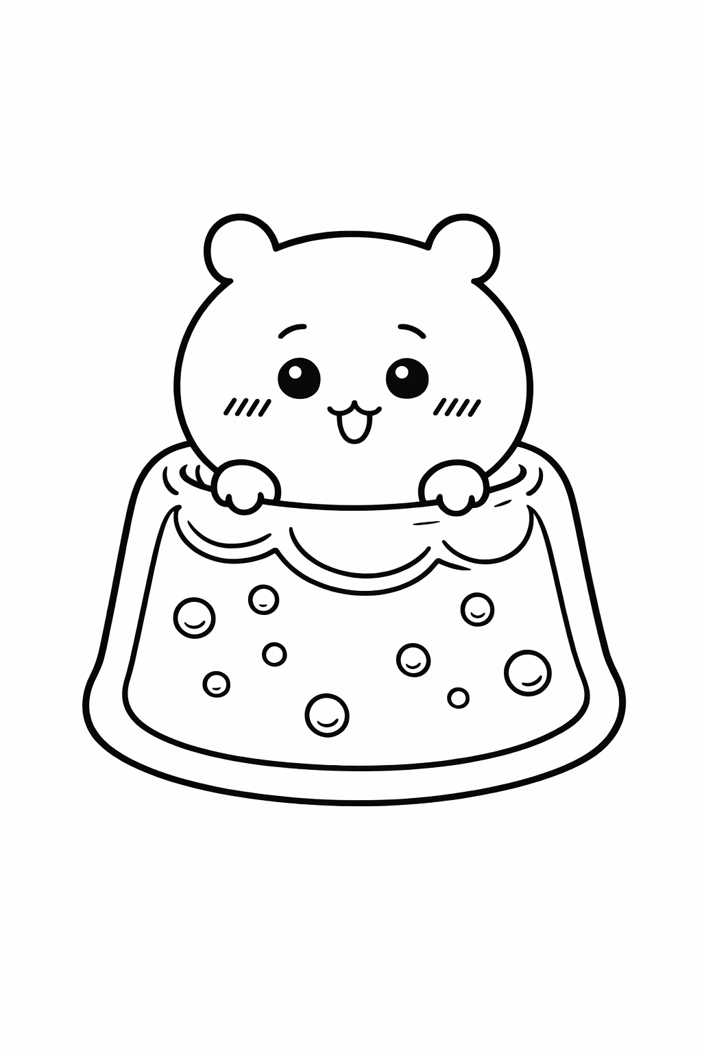 Chiikawa sitting inside jelly