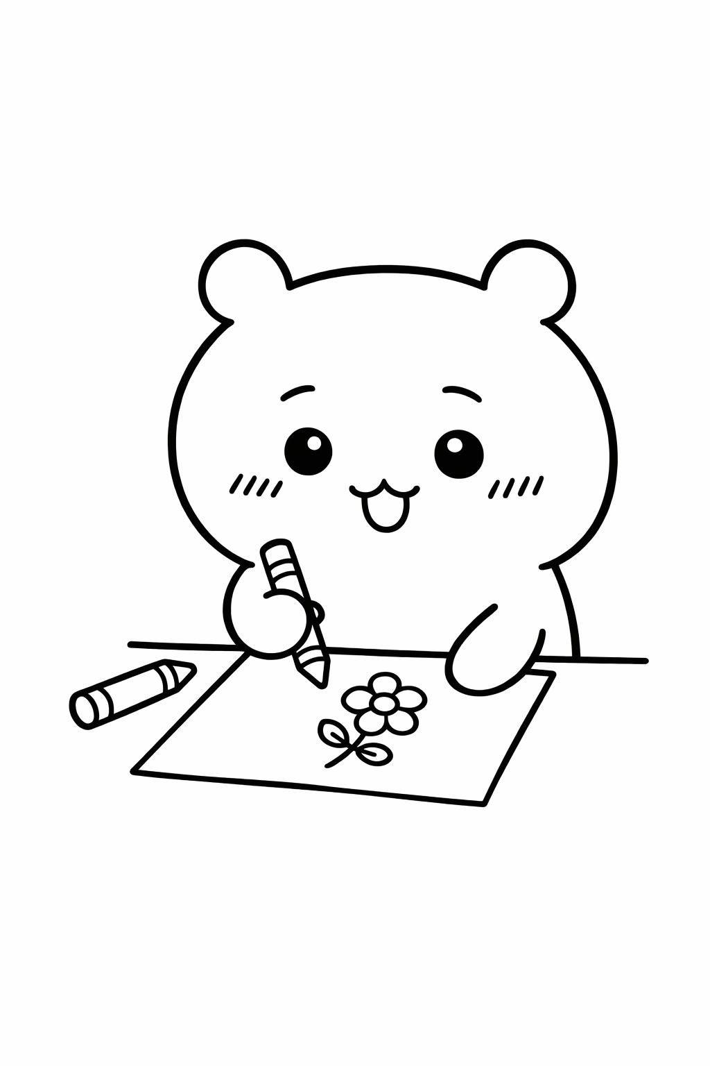 Chiikawa drawing on paper