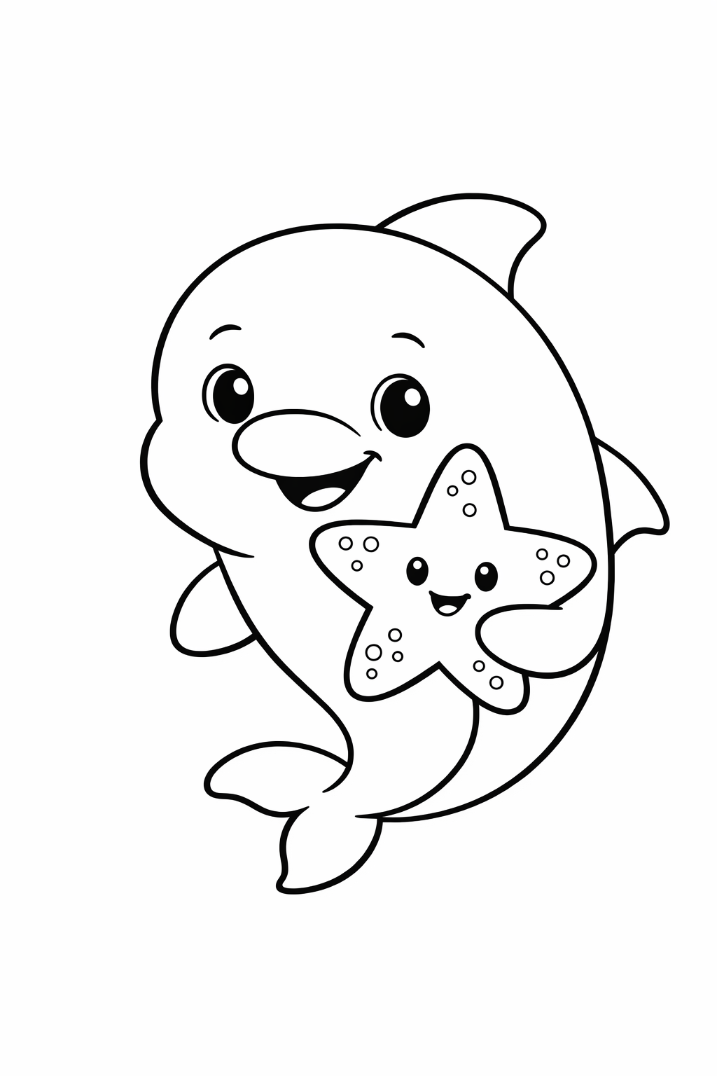Dolphin Carrying a Starfish