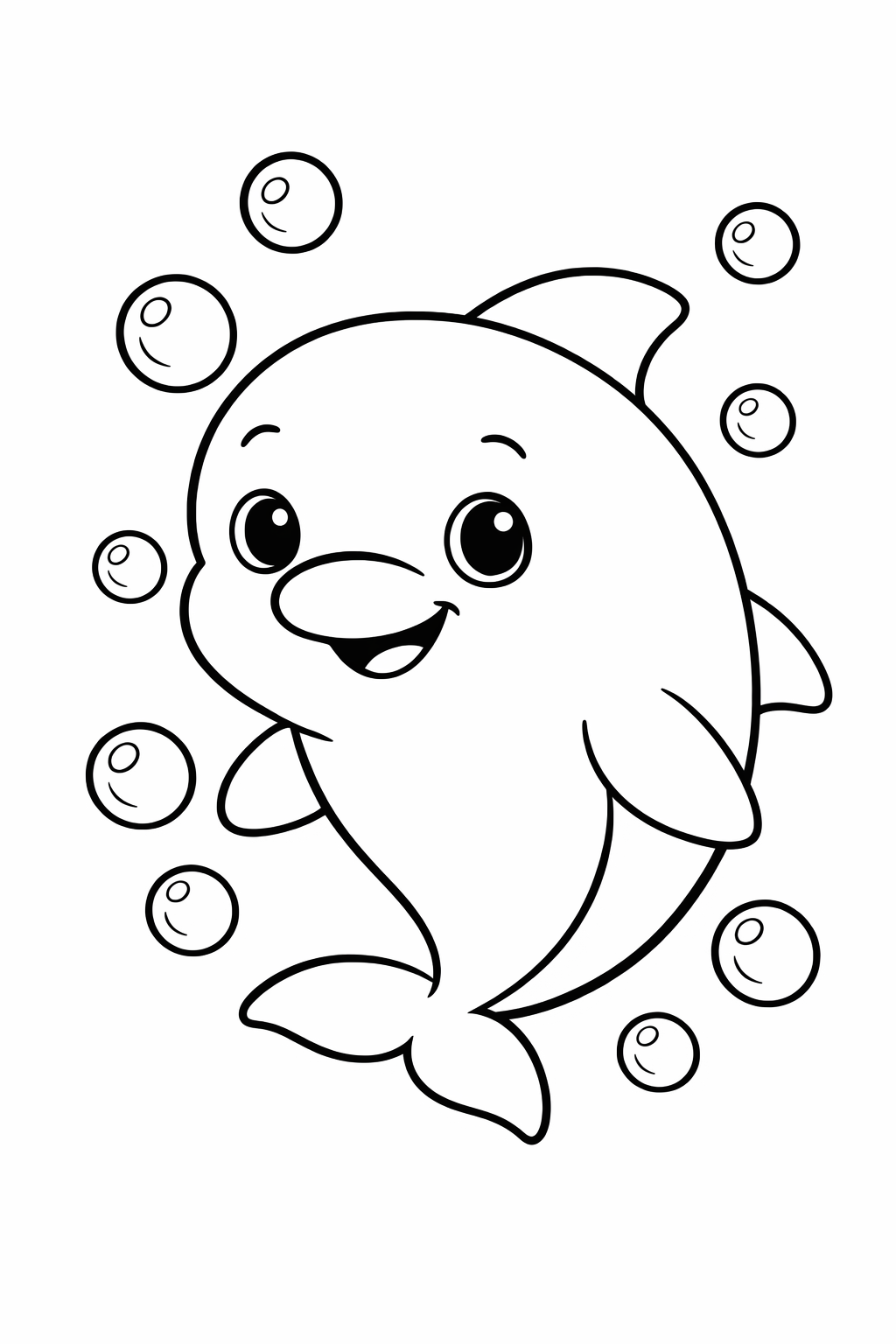 Dolphin with Bubbles