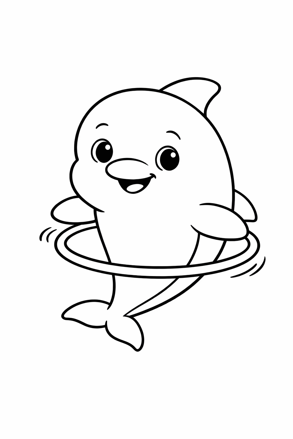 Dolphin Spinning a Hula Hoop