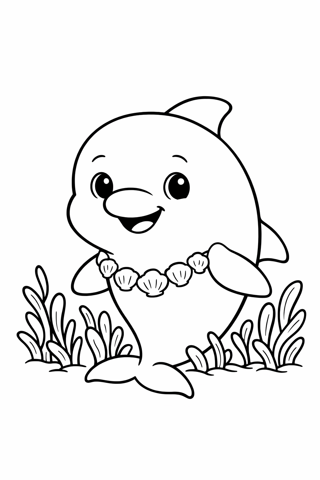 Dolphin with Sea Grass Meadow