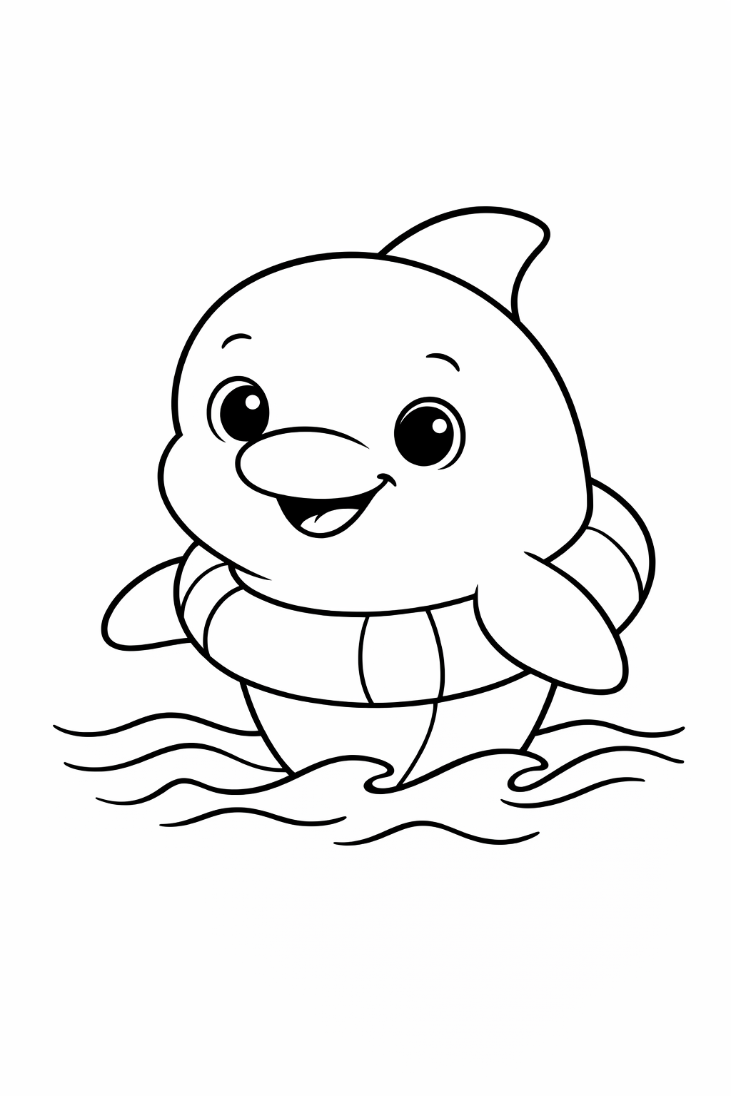 Dolphin on Calm Ocean