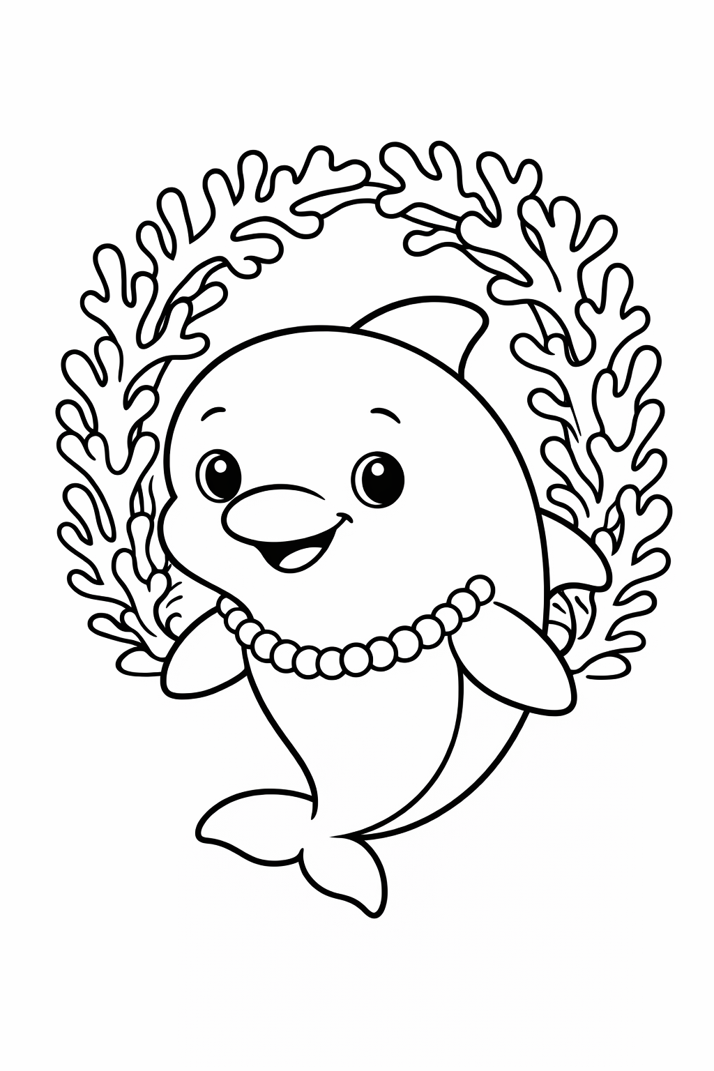 Dolphin with Coral Arch