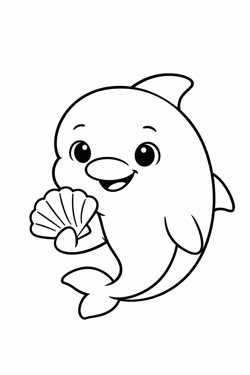Dolphin with Seashell