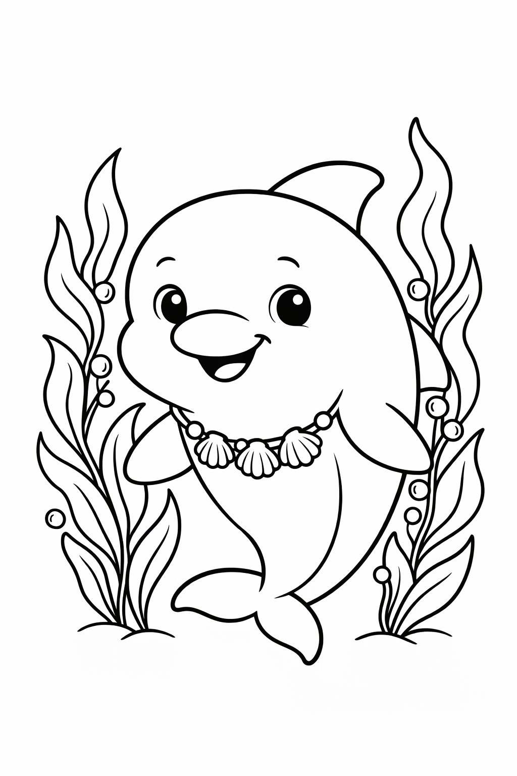 Dolphin in Kelp Forest