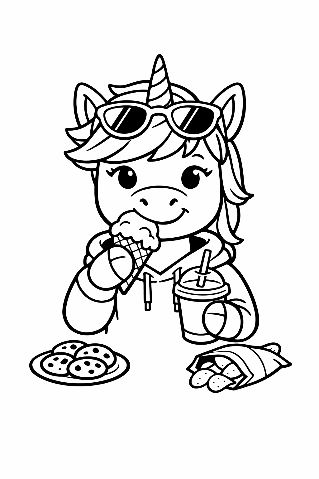 Unicorn after-school snack time