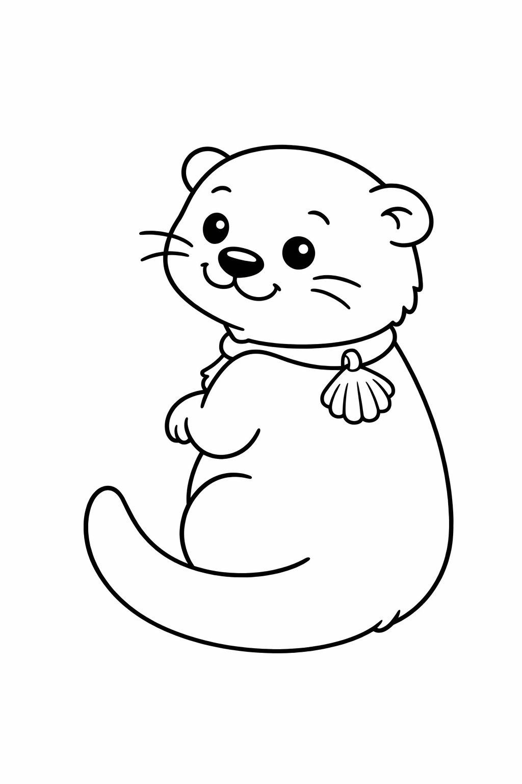 A cute otter looking over its shoulder