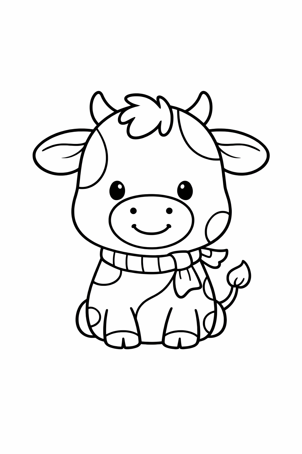 A cow with big patchy spots