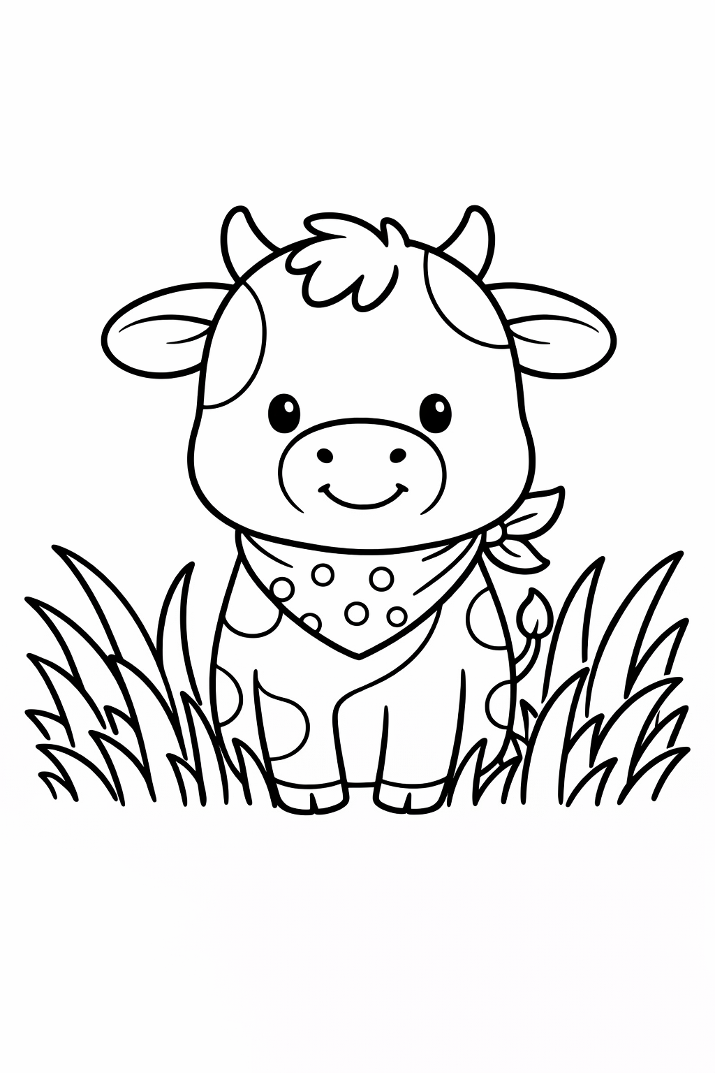 A calf standing in tall grass