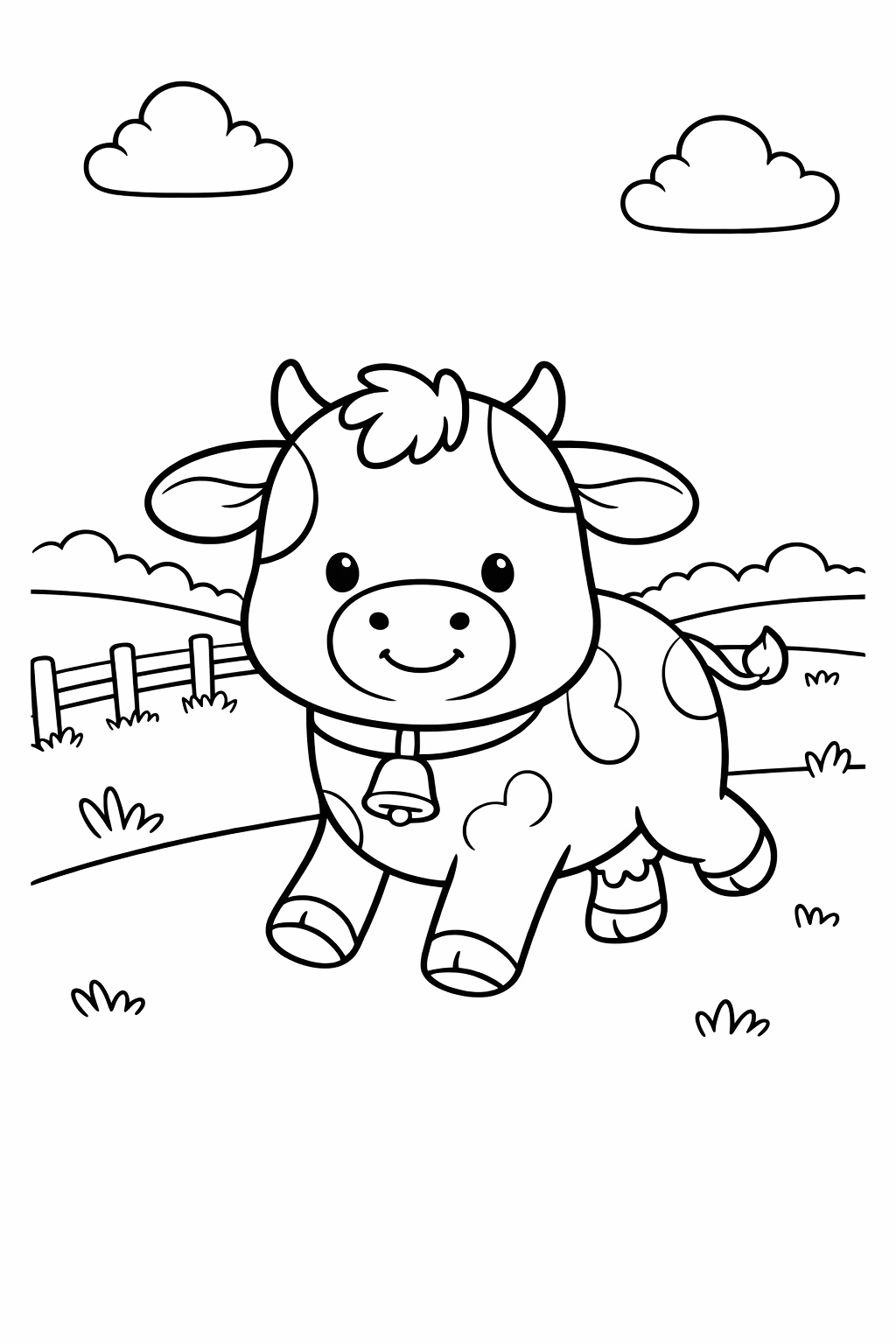 A cow walking through a pasture