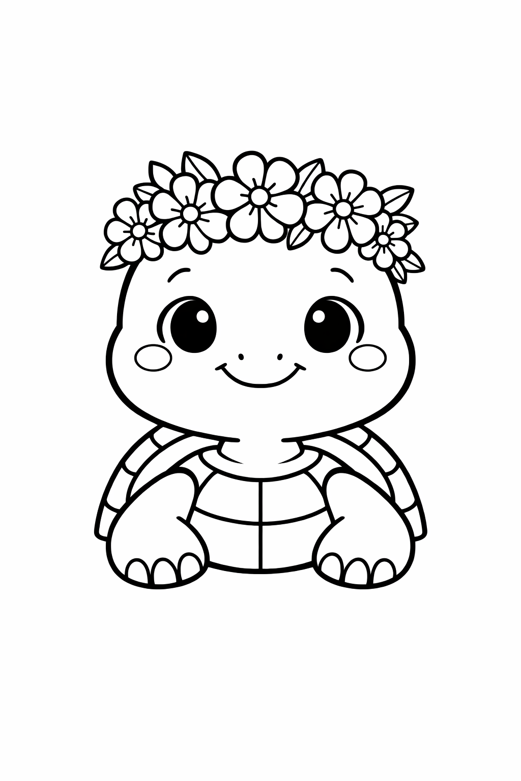 Turtle with Flowers
