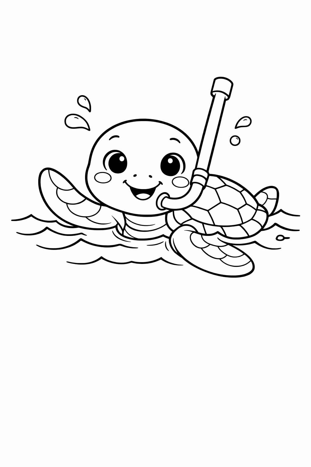 Sea Turtle Surfacing for Air