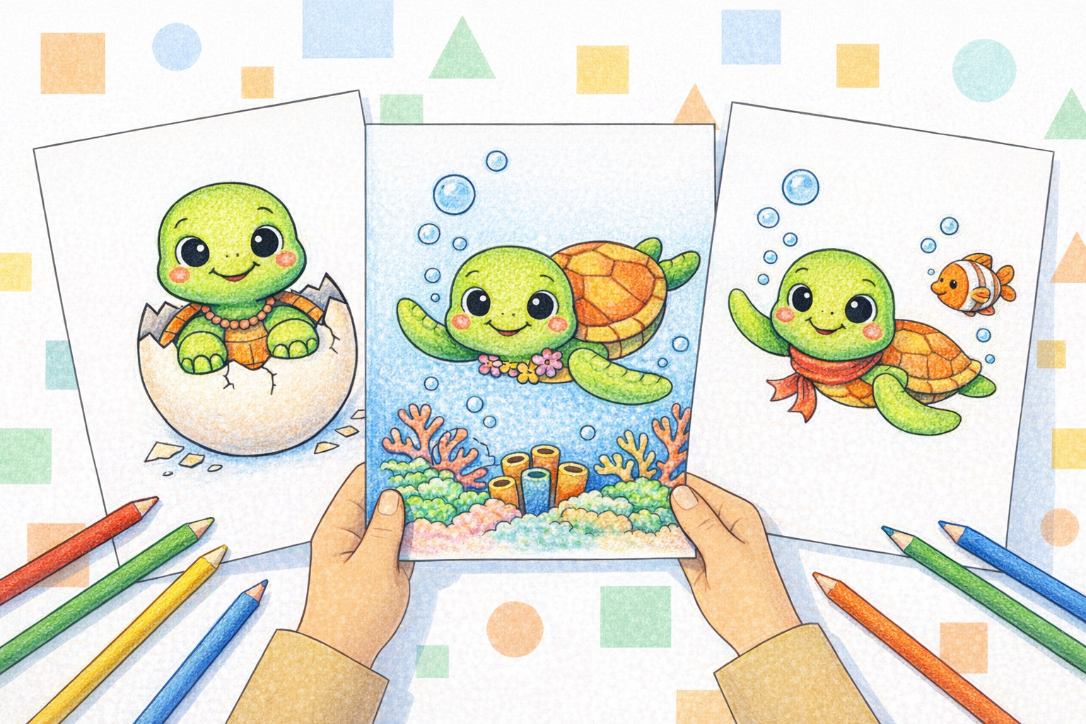 24 Easy Sea Turtle Coloring Pages for Kids preview