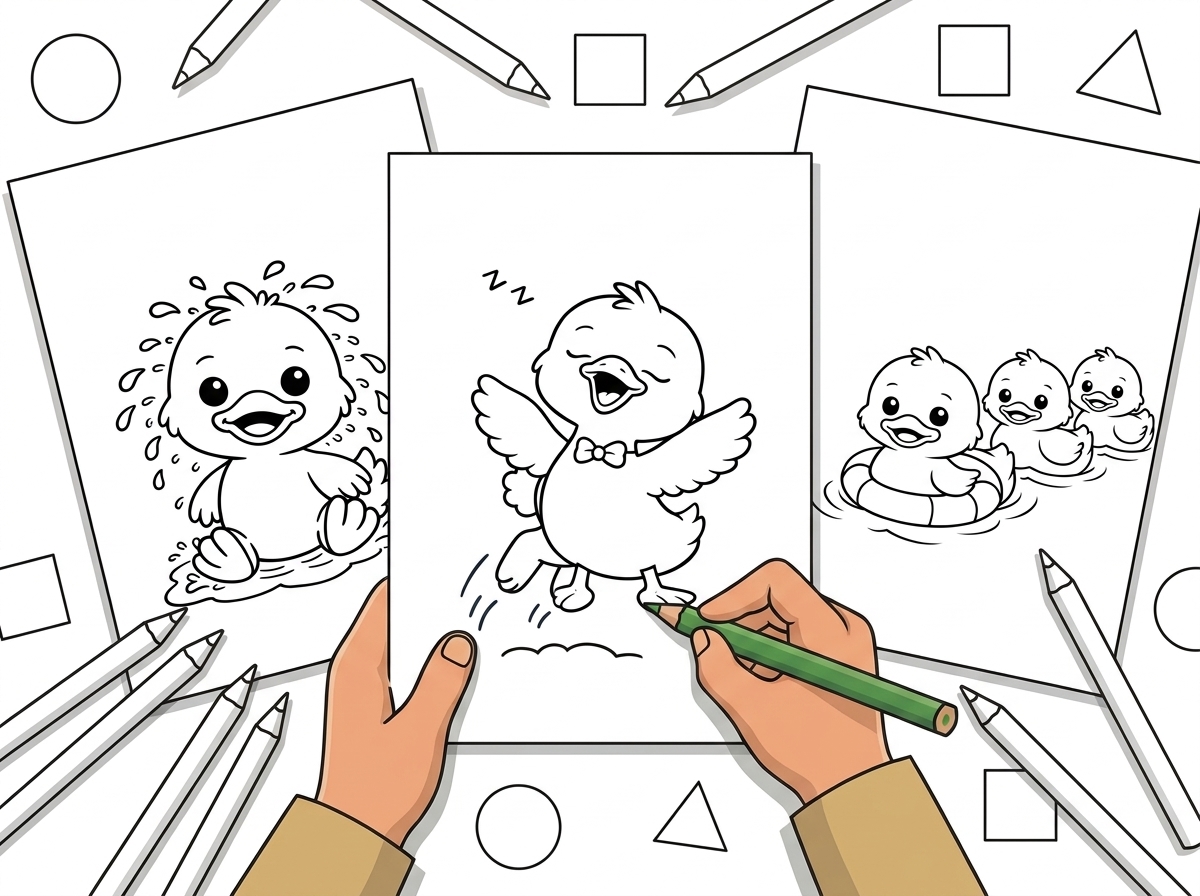 30 Duckling Coloring Pages (Free Printable PDFs) hero image before