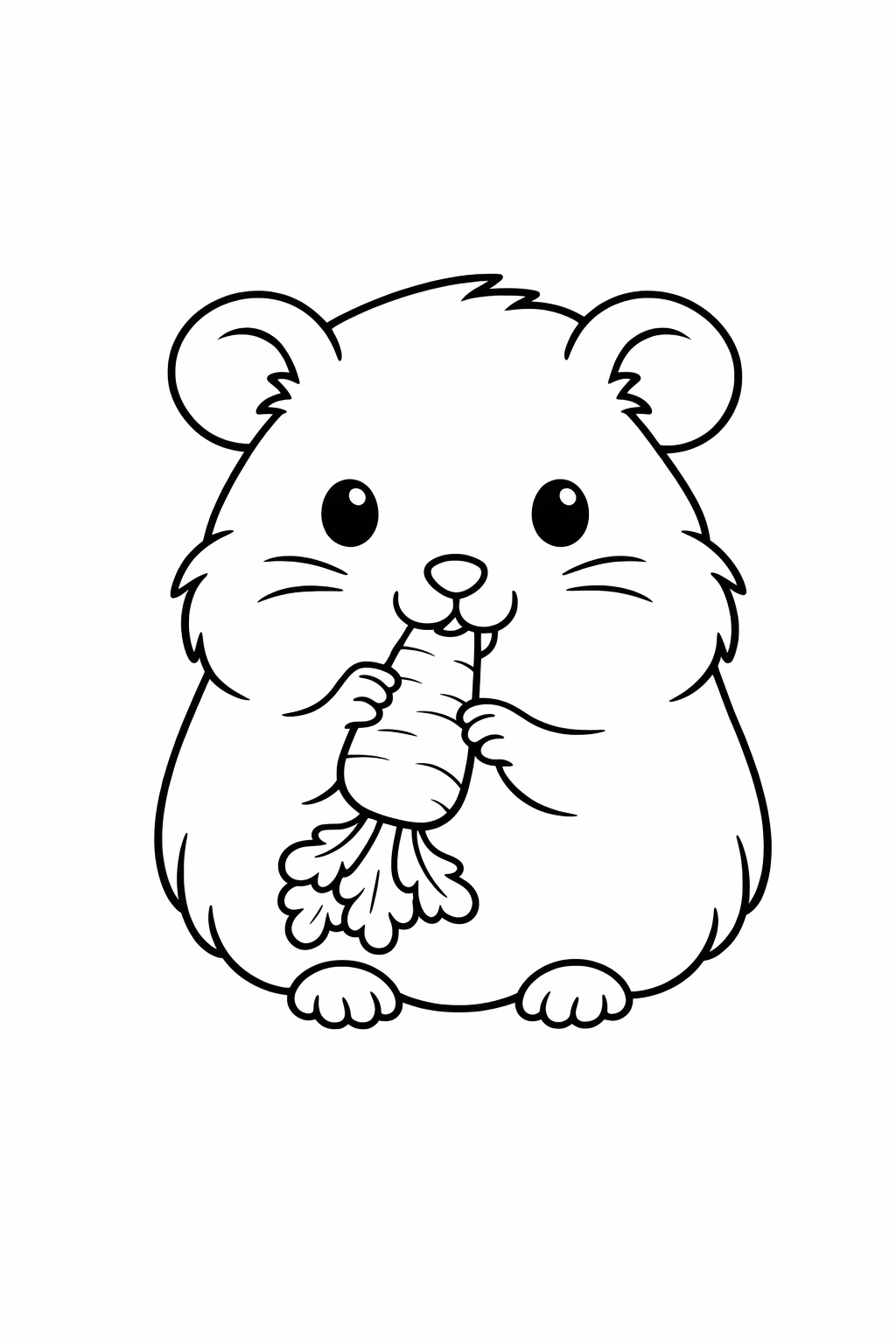 A cute guinea pig nibbling a carrot